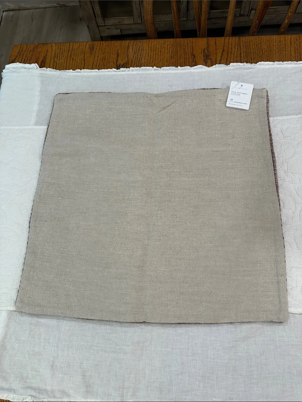 Pottery Barn Faye Linen Textured Pillow Cover - NWT